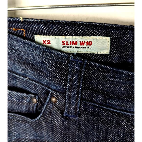 Express X2 low rise straight wmns jeans sz 12 Retro W37"Rise 8.5 Hips44 - Picture 3 of 9